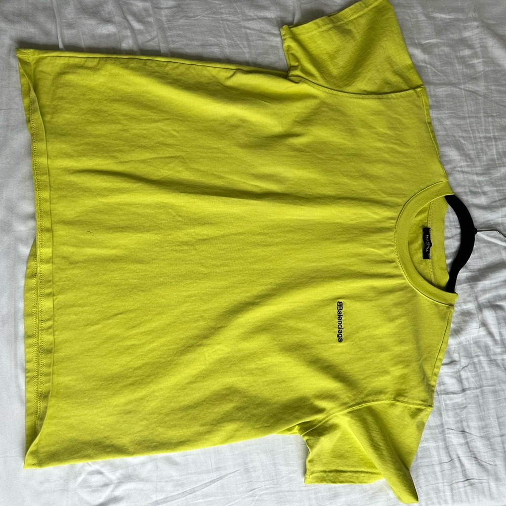 Balenciaga Yellow Short Sleeve Tee